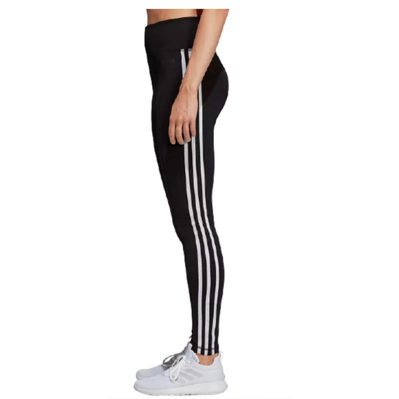 Adidas Design 2 Move 3-Stripe High-Rise Running Yoga Tights - Black SMALL - Picture 3 of 4